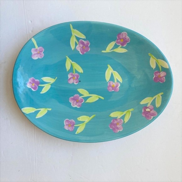 5 Easter Egg Shaped Dishes Floral Pastel Spring Holiday Candy Small Plate 9x6 in - Picture 9 of 12